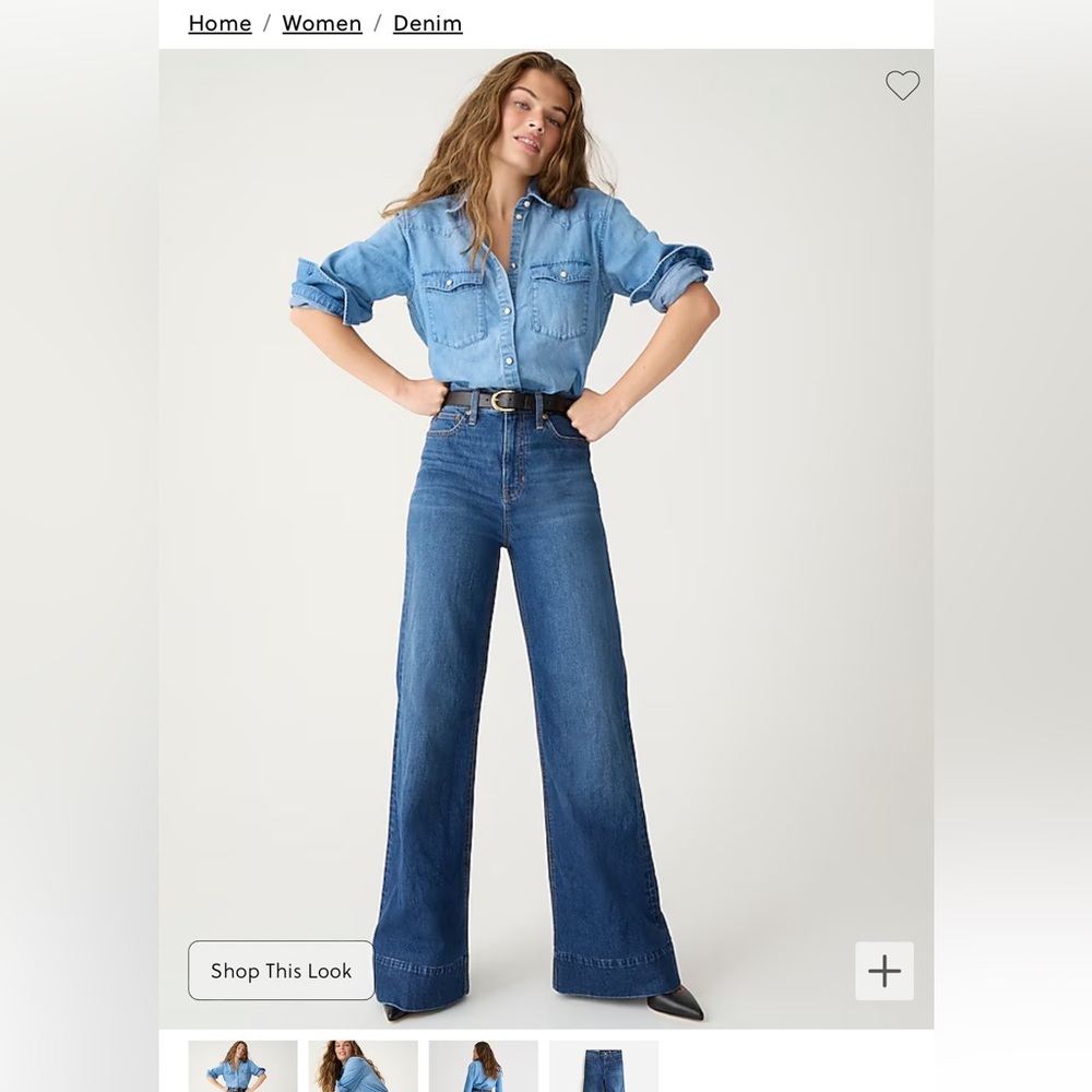 New with tags JCREW Denim trouser in Wesly wash